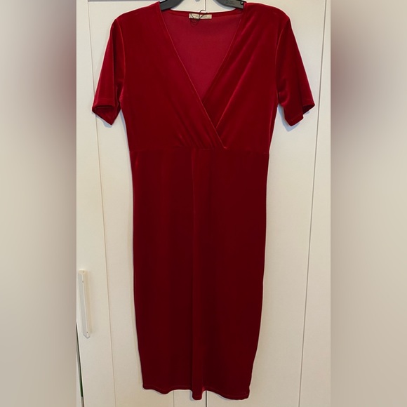 Zara Dresses Zara Red Velvet Dress Poshmark